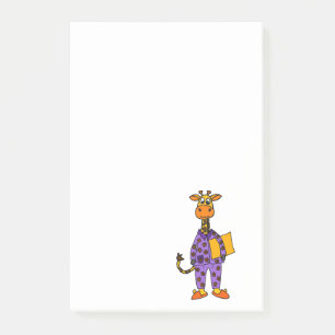 Bloco De Notas Girafa engraçado mim pijamas com desenhos animado