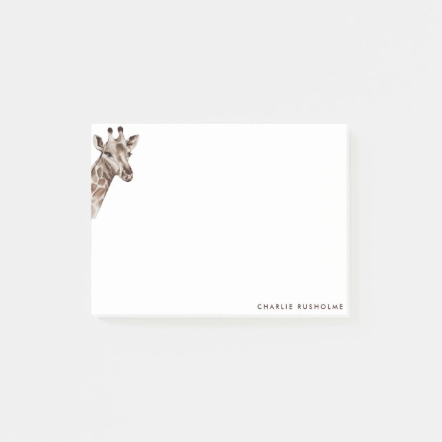 Bloco De Notas Girafa Moderna Simples Personalizada (Frente)
