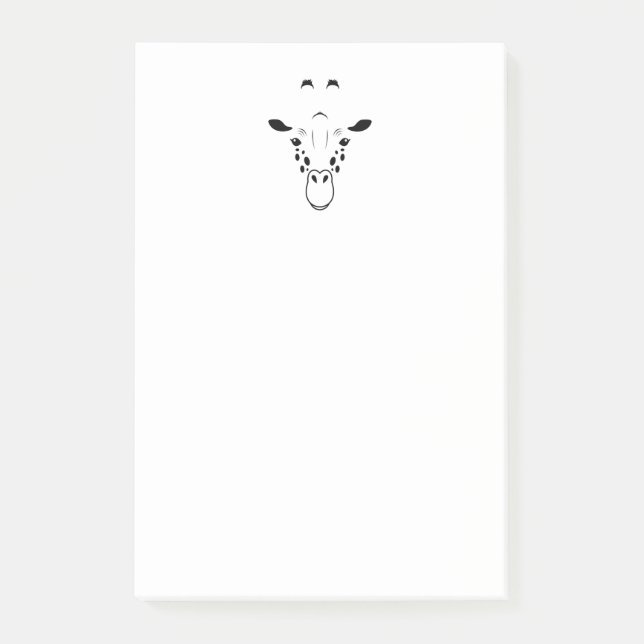 Bloco De Notas Giraffe Face Silhouette (Frente)