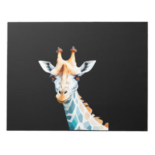 Bloco De Notas Giraffe Vetor Art com Cores Vibrantes