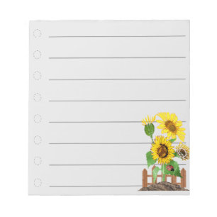 Bloco De Notas Girassóis: