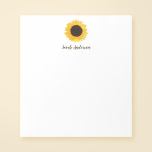 Bloco De Notas Girassol Amarelo Personalizado