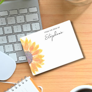 Bloco De Notas Girassol Da Mesa De Personalizados