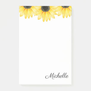 Bloco De Notas Girassol Personalizado