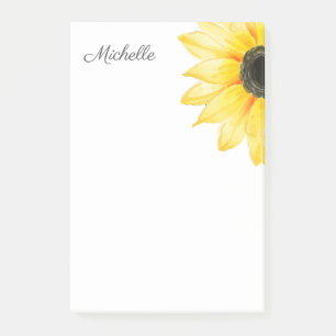 Bloco De Notas Girassol Personalizado