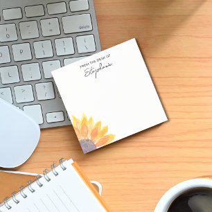 Bloco De Notas Girassol Personalizado Da Mesa Do