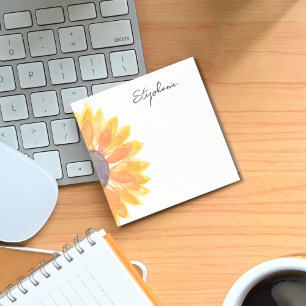 Bloco De Notas Girassol Personalizado Da Mesa Do