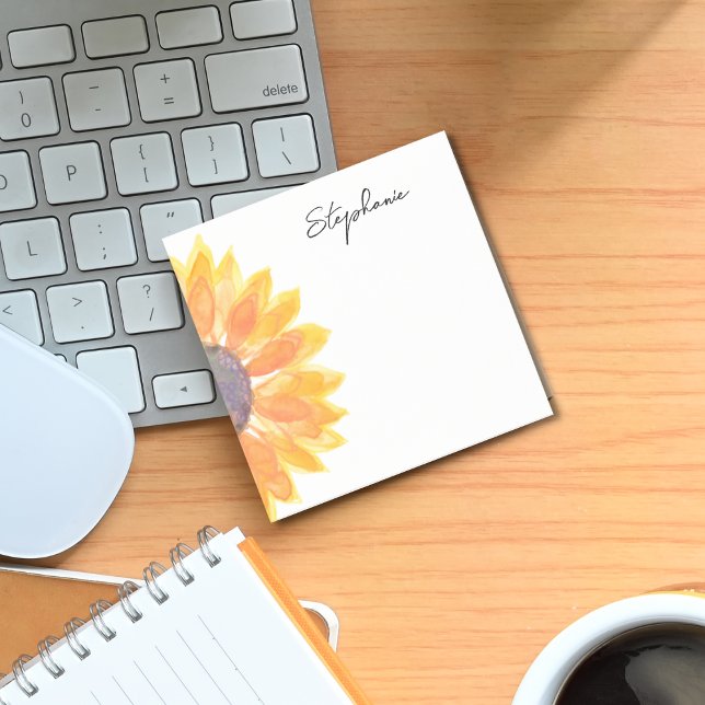 Bloco De Notas Girassol Personalizado Da Mesa Do (Criador carregado)