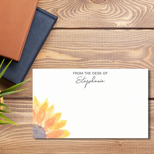 Bloco De Notas Girassol Personalizado Da Mesa Do (Criador carregado)