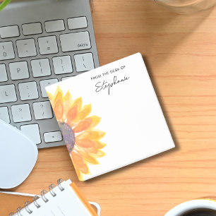 Bloco De Notas Girassol Personalizado Da Mesa Do