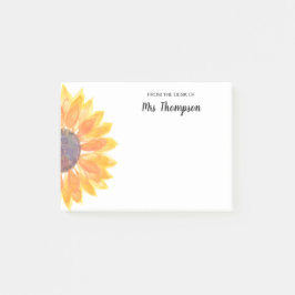 Bloco De Notas Girassol Russo Da Mesa Do Professor