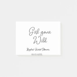 Bloco De Notas Girl gone wild bridal shower name date simple mini