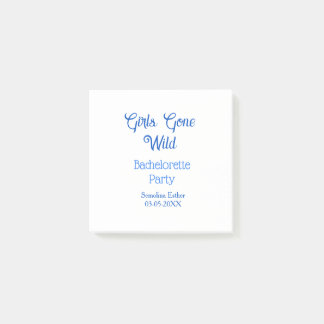 Bloco De Notas girls gone wild bachelorette party blue name retro