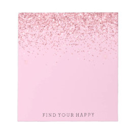 Bloco De Notas Girly Pink Glitter Sparkle