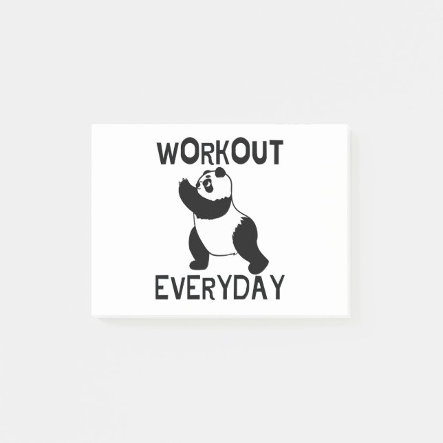 Bloco De Notas Giro Panda Workout (Frente)