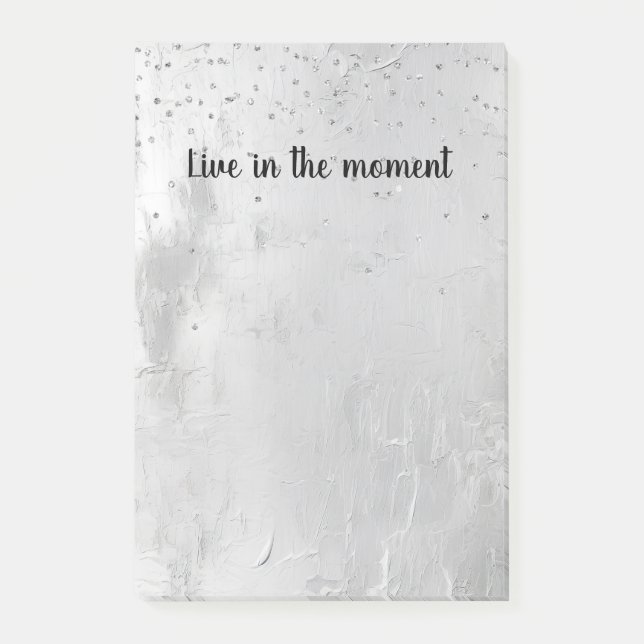 Bloco De Notas Glam Silver Confetti (Frente)