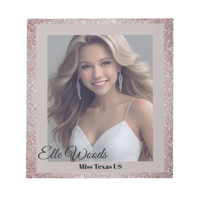 Bloco De Notas Glamor Glitz Autografar Pad (Frente)