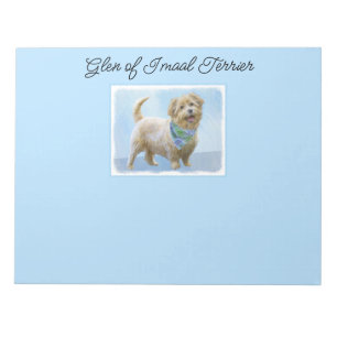 Bloco De Notas Glen of Imaal Terrier Painting - Arte Original de
