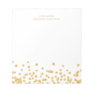 Bloco De Notas Glitter Chic Glam Falso Confete c/ Nome