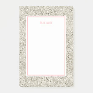 Bloco De Notas Glitter prateado