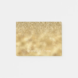 Bloco De Notas Glitter Sparkle Dourado  