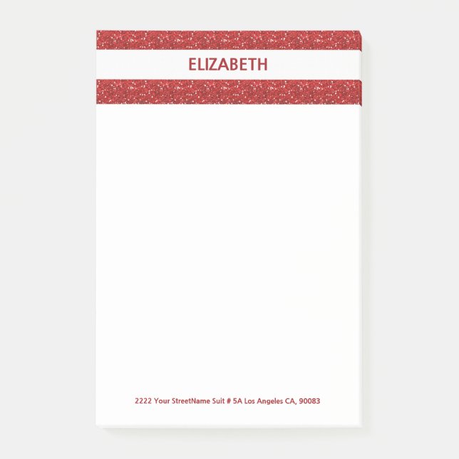 Bloco De Notas Glitter Stripes (Frente)