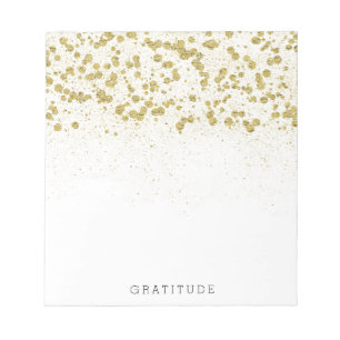 Bloco De Notas Glittery Dourado Confetti