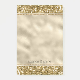 Bloco De Notas Glitzy Sparkle Dourado      