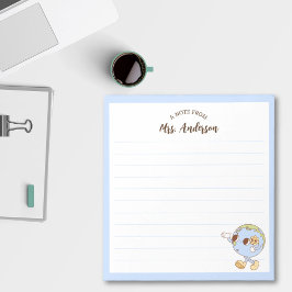 Bloco De Notas Globe Retro-Engraçado De Volta À Escola