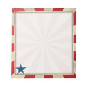 Bloco De Notas Glória envelhecida - Vermelho, Branco e Azul