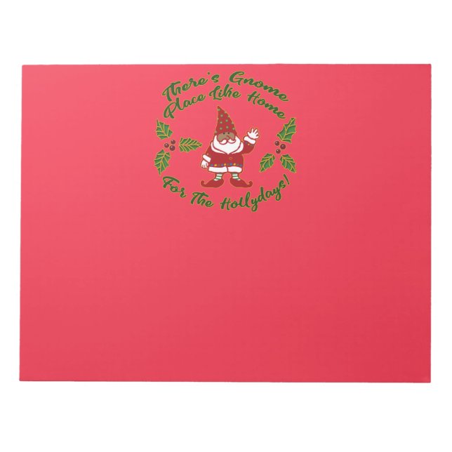 Bloco De Notas Gnome para o Natal dos Hollydays (Frente)