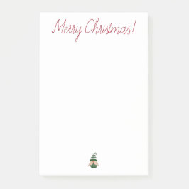 Bloco De Notas Gnomo de natal de desenho de aquarela