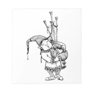 Bloco De Notas Gnomo e seus Bagpipe