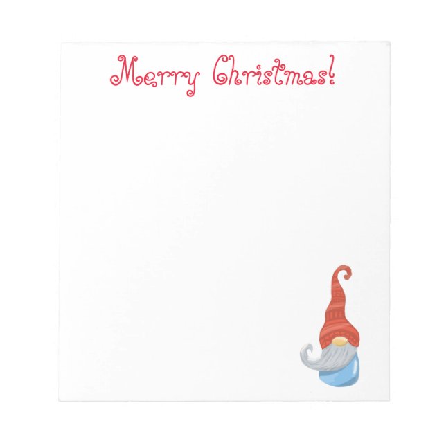 Bloco De Notas Gnomo engraçado (Frente)