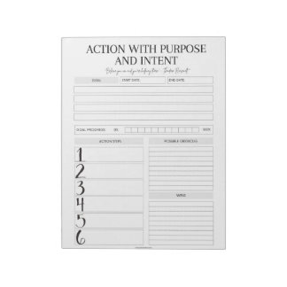 Bloco De Notas Goal Achiever's Masterplan: Action Plan Notepad