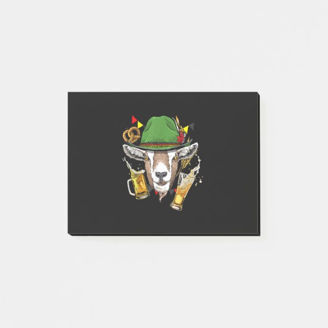 Bloco De Notas Goat Oktoberfest Lederhosen Costume Gift (Frente)