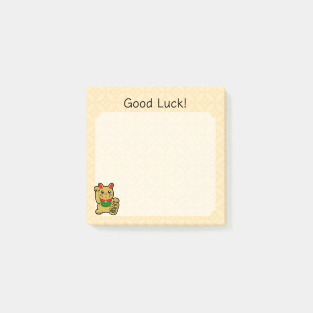Bloco De Notas Gold Lucky Cat- Good Luck (Frente)