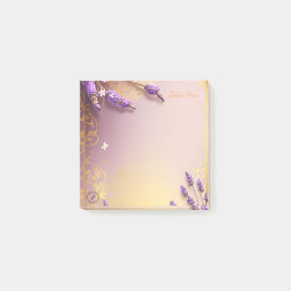 Bloco De Notas Golden Notes Lavender Schmidt Stationery