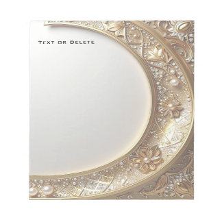 Bloco De Notas Golden Ornate Frame Notepad
