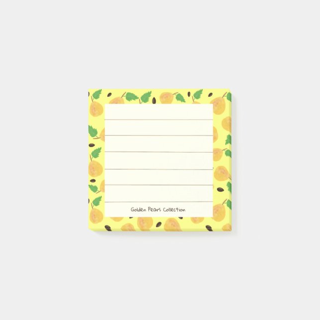 Bloco De Notas Golden Pears Collection Yellow Bright (Frente)
