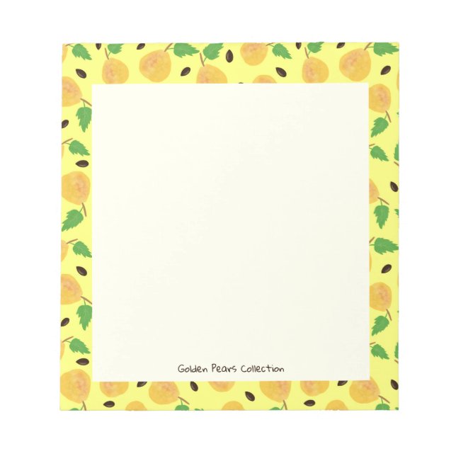 Bloco De Notas Golden Pears Collection Yellow Bright (Frente)