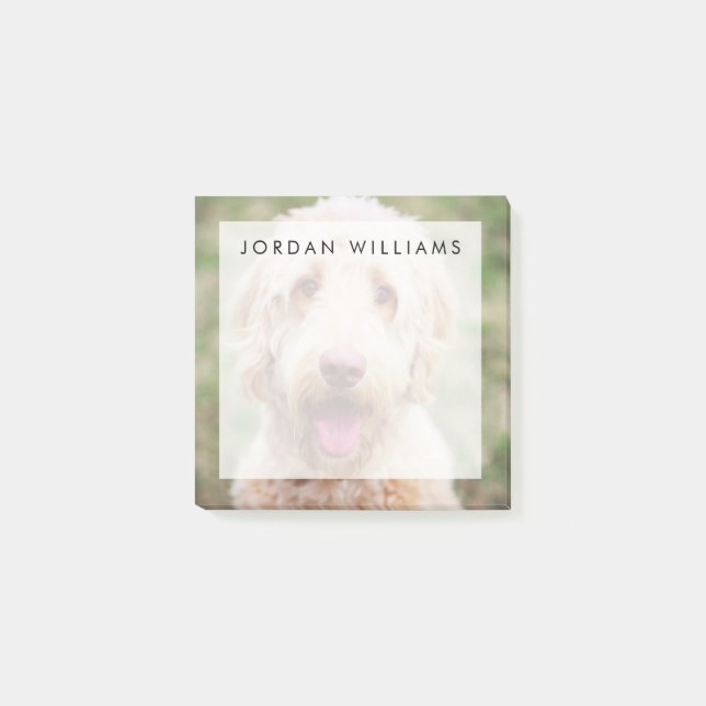 Bloco De Notas Goldendoodle sorrindo (Frente)