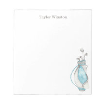 Bloco de notas Golf Bag Watercolor