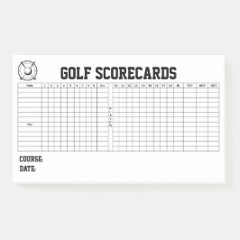 Bloco De Notas Golf Scorecards