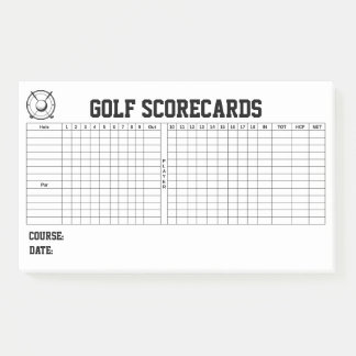 Bloco De Notas Golf Scorecards