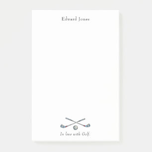 Bloco De Notas Golfe Clubs e Golfistas