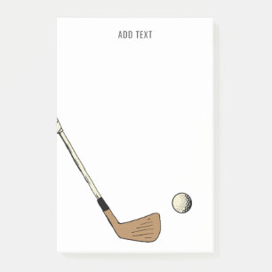 Bloco De Notas Golfe Moderno Personalizado
