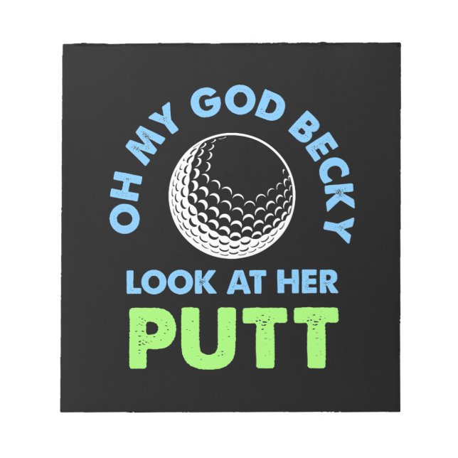 Bloco De Notas Golfer Oh Meu Deus (Frente)