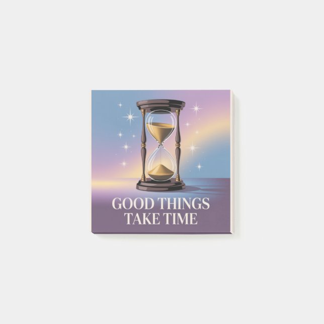 Bloco De Notas Good Things Take Time (Frente)