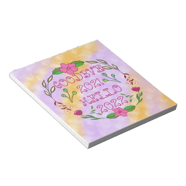 BLOCO DE NOTAS GOODBYE 20XX OLÁ 20XX (Inclinado)